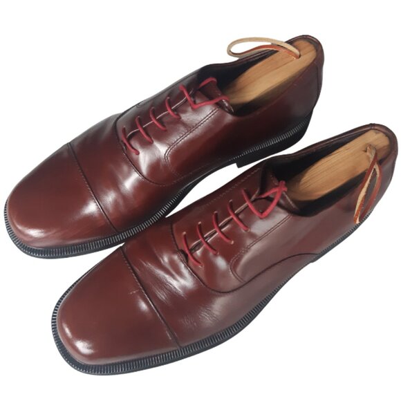 Rockport SZ 12D Men's Brown Captoe Oxfords, Rubber Sole - Picture 1 of 13